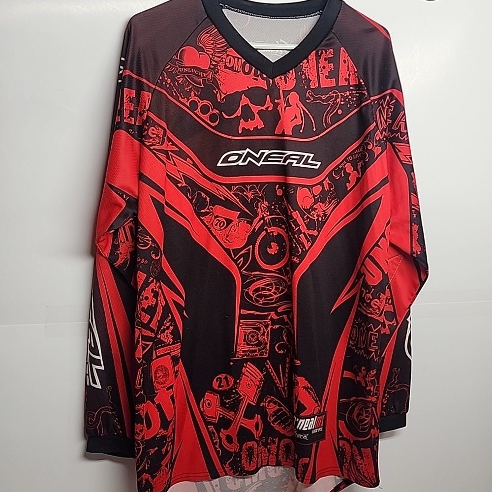 O'Neal Mx Red and Black Motocross Element Graphic Jersey